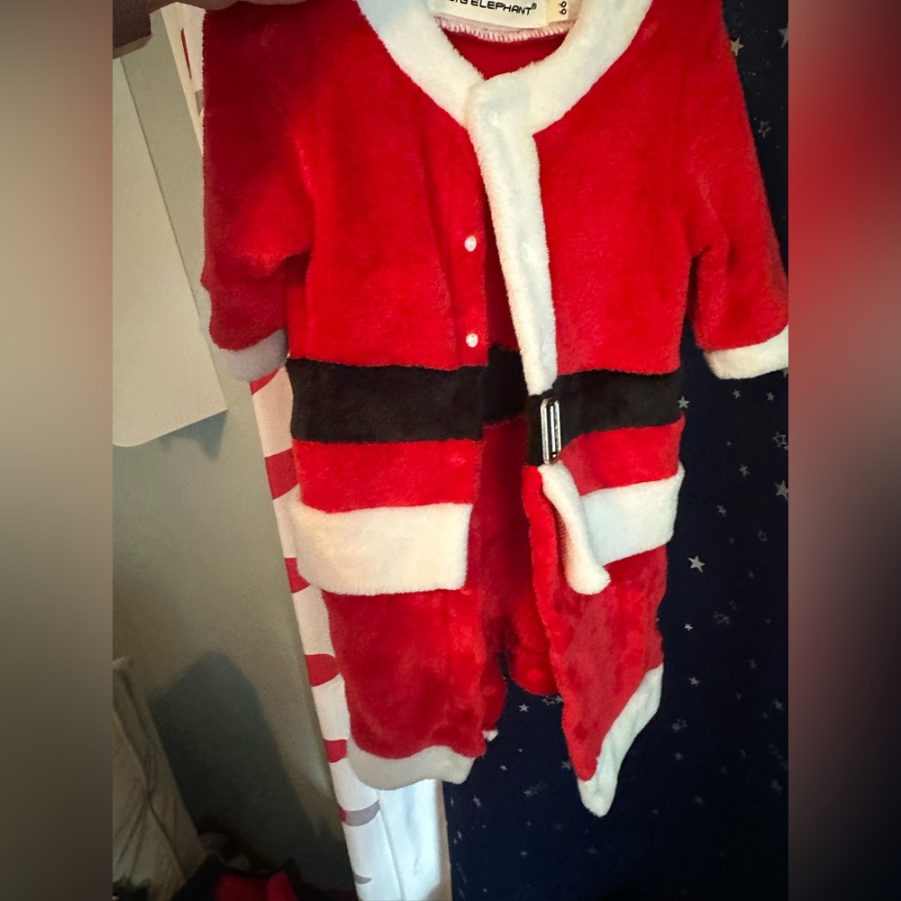 Button up baby Santa outfit